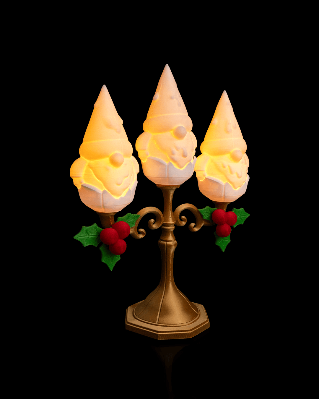 Christmas Gnomedelabra - Light Up Table Lamp image 0