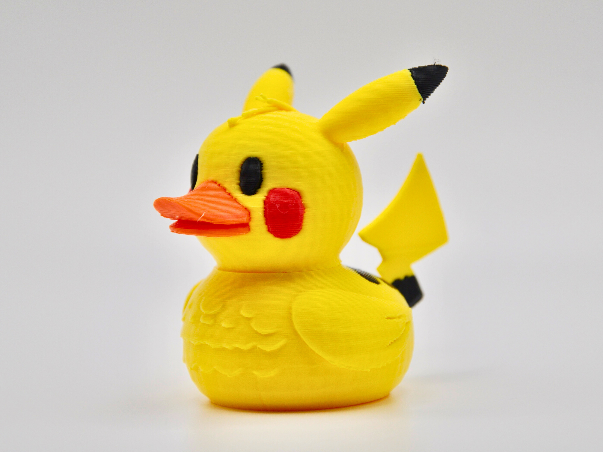 3D Printed Toy Duck Figure Model - Pikachu Duck image 0