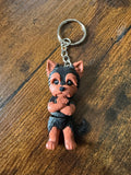 3D Printed Fidget Toy - Articulated Flexi Yorkshire Terrier Dog Key Ring image 0