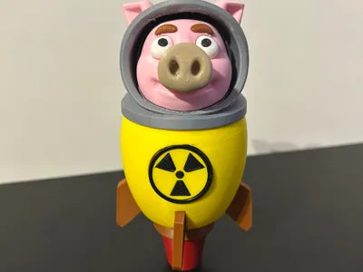 3D Printed Italian Brainrot Action Figure Model -  porcellì sparazzo cosmico image 0