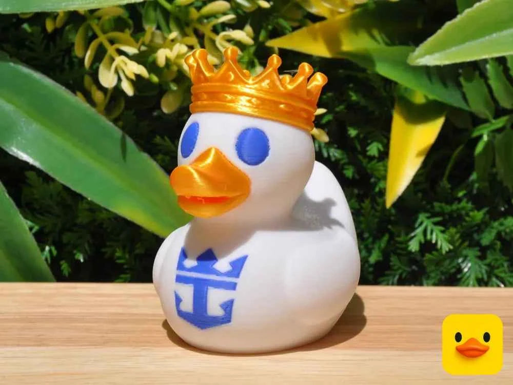 3D Printed Toy Duck Figure Model - Royal Caribbean Cruise Duck