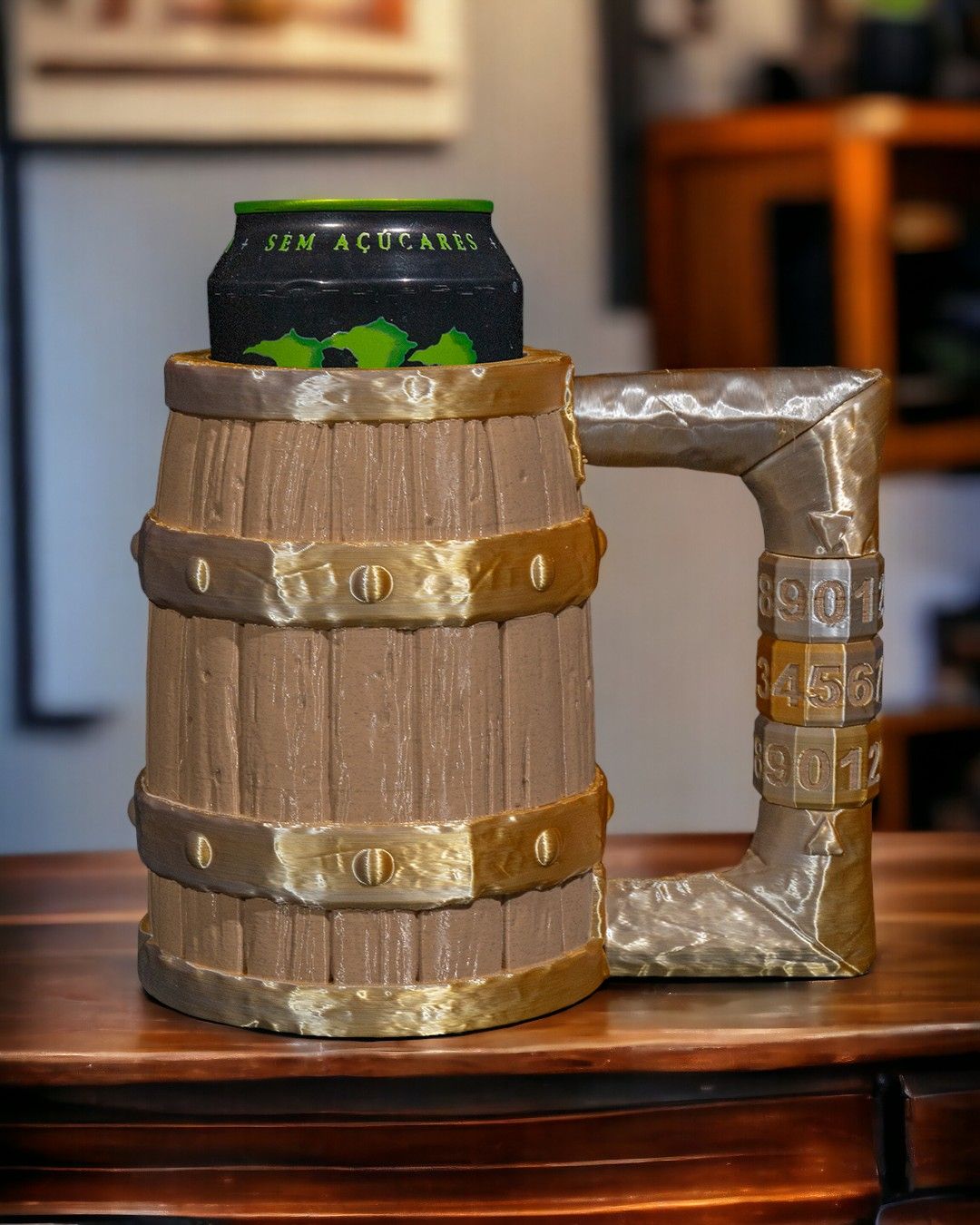 3D Printed Keg Of Beer, Pen Can Holder image 0