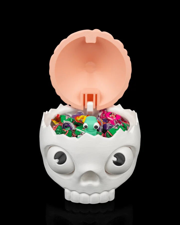 3D Printed Halloween Brain Skull - Candy Bowl