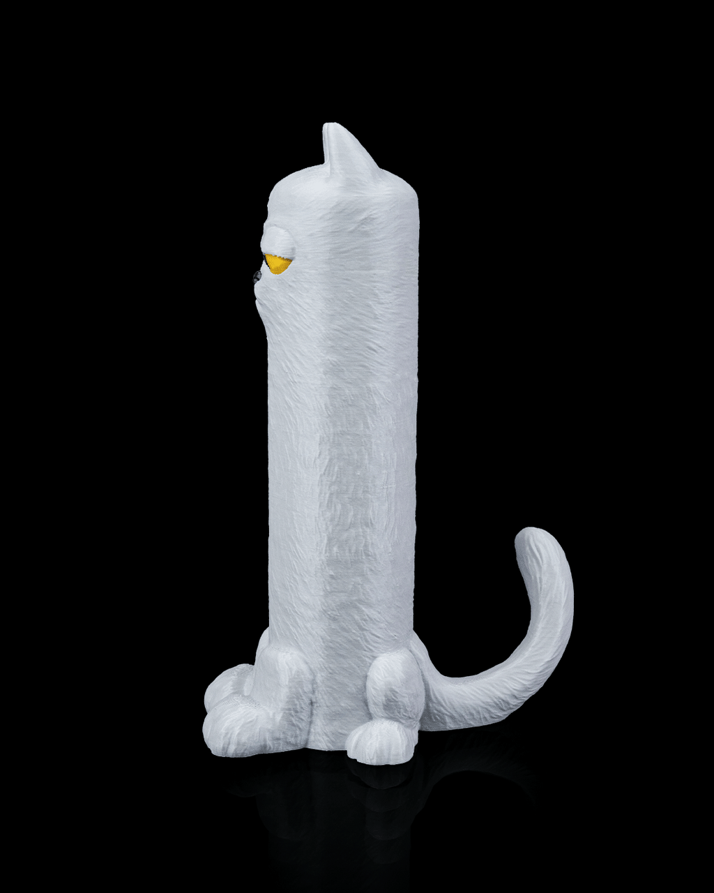 3D Printed Bathroom Toilet Paper Roll Holder - Cat In A Roll
