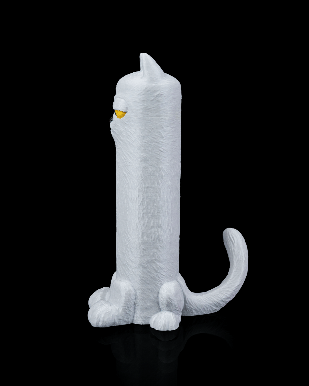 3D Printed Bathroom Toilet Paper Roll Holder - Cat In A Roll