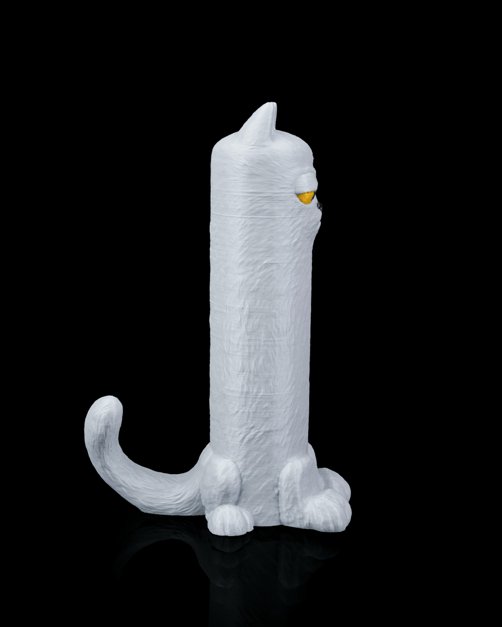 3D Printed Bathroom Toilet Paper Roll Holder - Cat In A Roll