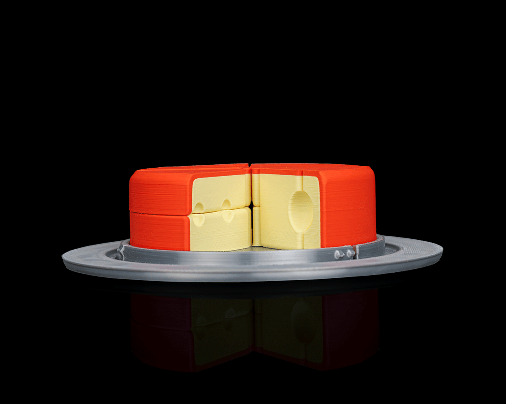 3D Printed Toy Jigsaw Puzzle Game - Cheese Wheel
