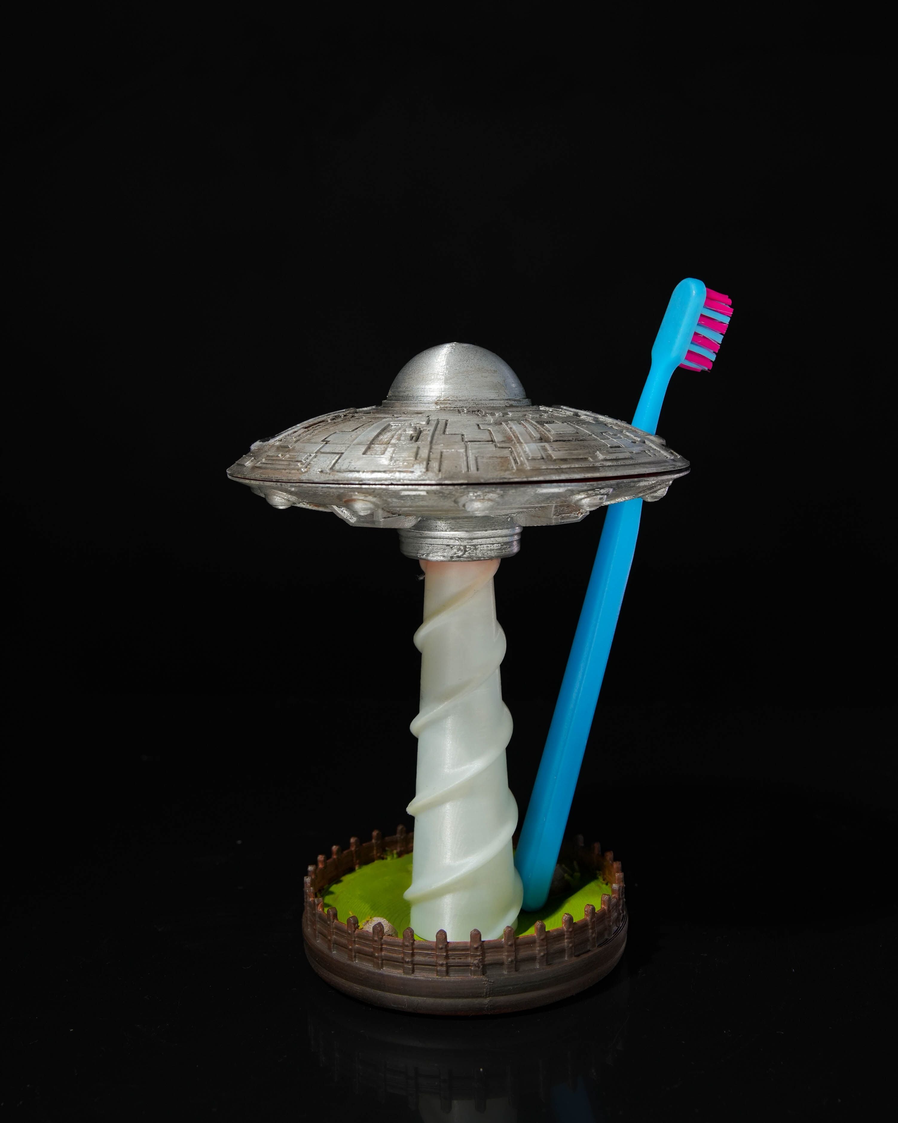 3D Printed Bathroom UFO Toothbrush Holder