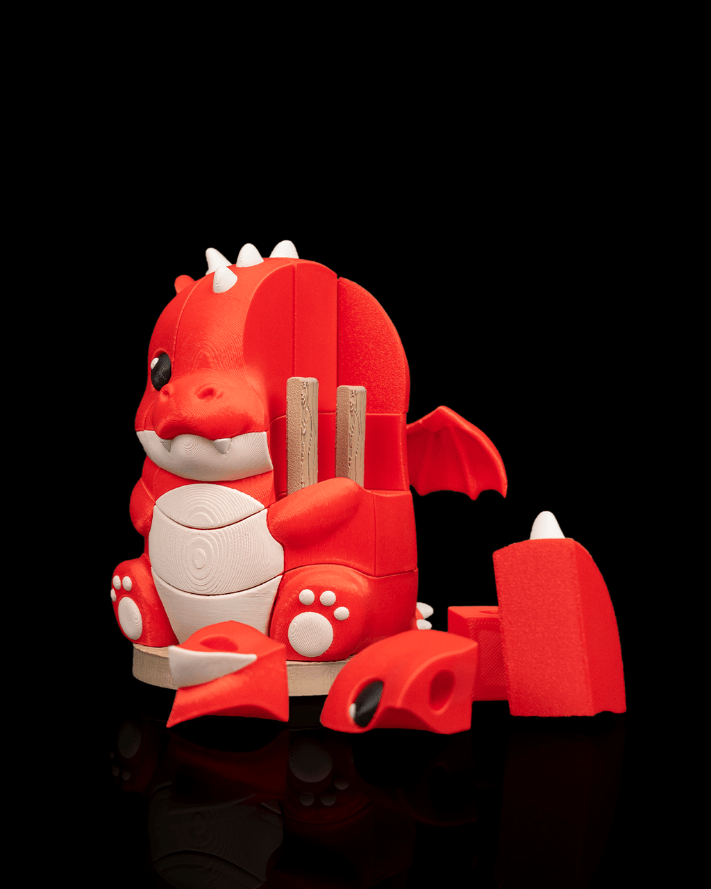 3D Printed Toy Jigsaw Puzzle Game - Dragon Stack