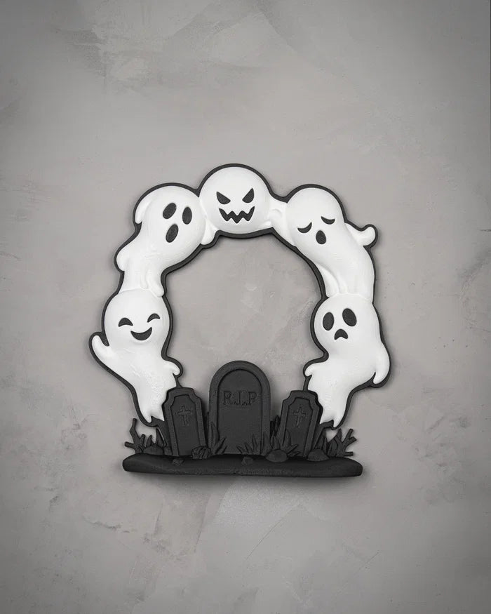 3D Printed Halloween Ghost Arch - Wreath