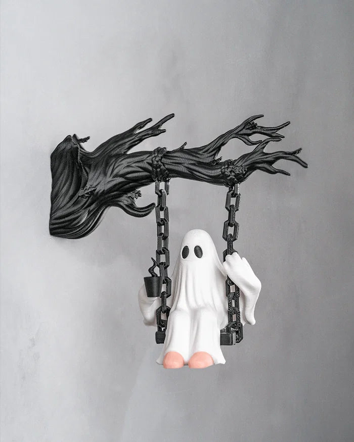 3D Printed Halloween Ghost on a Swing
