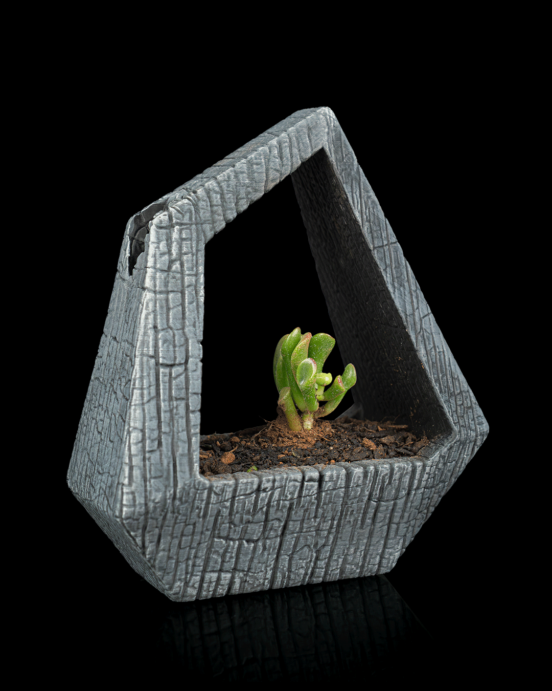 3D Printed Obsidian Frame - Self-Watering Planter