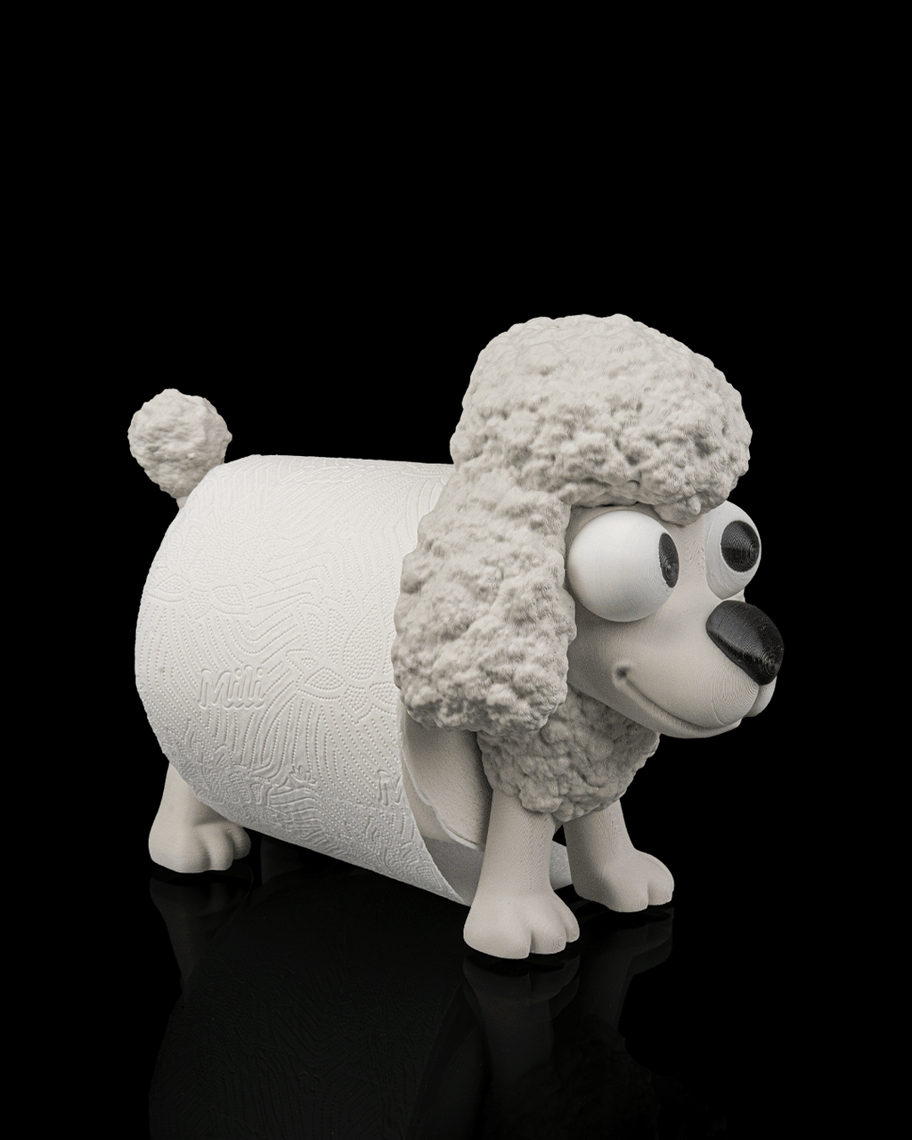 3D Printed Bathroom Toilet Paper Roll Holder - Poopoodle
