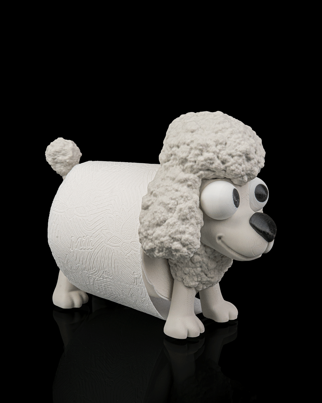 3D Printed Bathroom Toilet Paper Roll Holder - Poopoodle