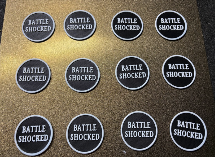 Battle Shocked Tokens, 40K, Warhammer, Legion, Wargaming