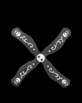 3D Printed Toy - Skull Cross Boomerang