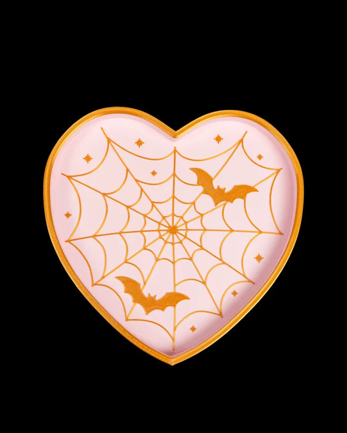 3D Printed Halloween Spiderweb Heart - Trinket Dish