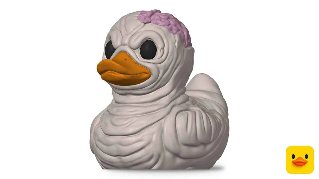 3D Printed Toy Duck Figure Model - Wrinkly Scary Duck
