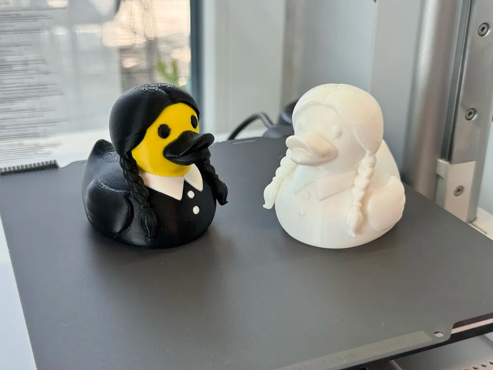 3D Printed Toy Duck Figure Model - Duck Wednesday Addams image 0