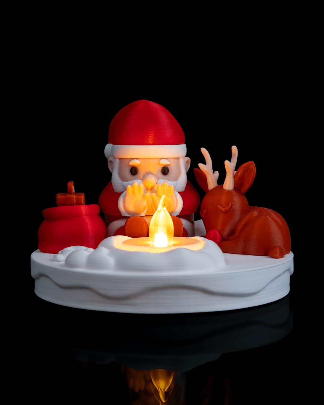 Christmas Santa’s Bonfire - Light Up Table Lamp image 0