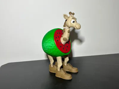 3D Printed Italian Brainrot Action Figure Model -Light blue giraffe countryside journey image 0