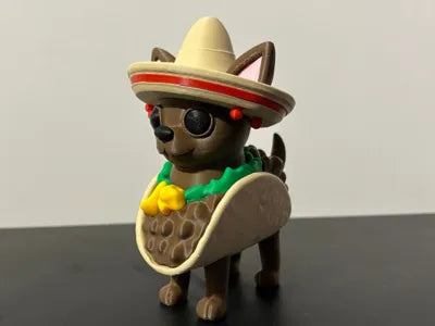 3D Printed Italian Brainrot Action Figure Model - Chihuahuini tacossini image 0