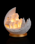 Christmas Village on the Moon - Light Up Table Lamp image 0