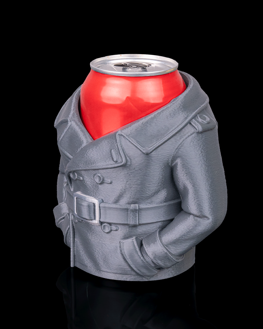 3D Printed Overcoat Beer, Pen Can Holder image 1