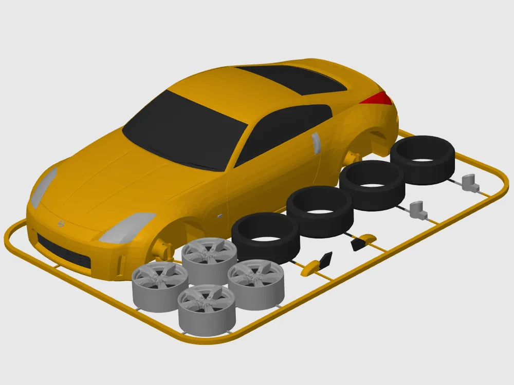 3D Printed Nissan 350Z Kit Card (1:24 scale) image 0