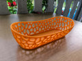 3D Printed Large Organic Mesh Fruit & Vegetable Bowl - Any Colour image 0