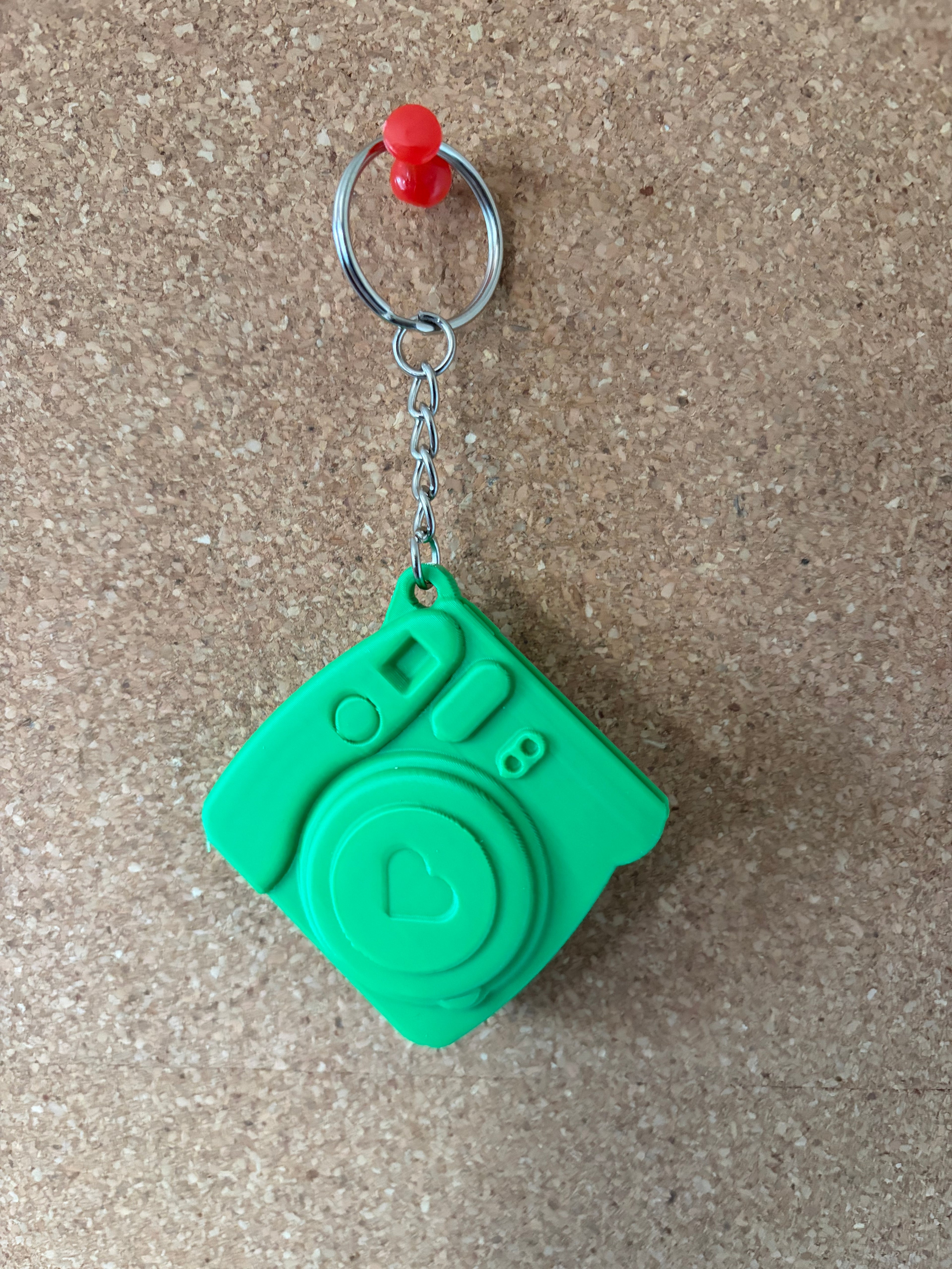 3D Printed Key Ring - Retro Camera image 0