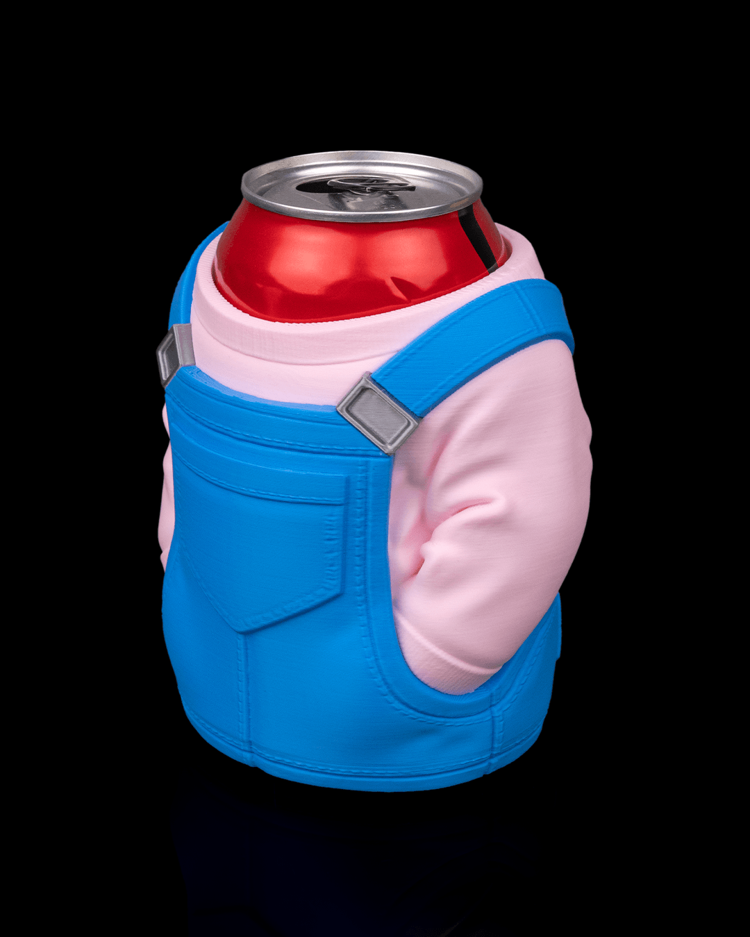 3D Printed Work Overalls Beer, Pen Can Holder image 3