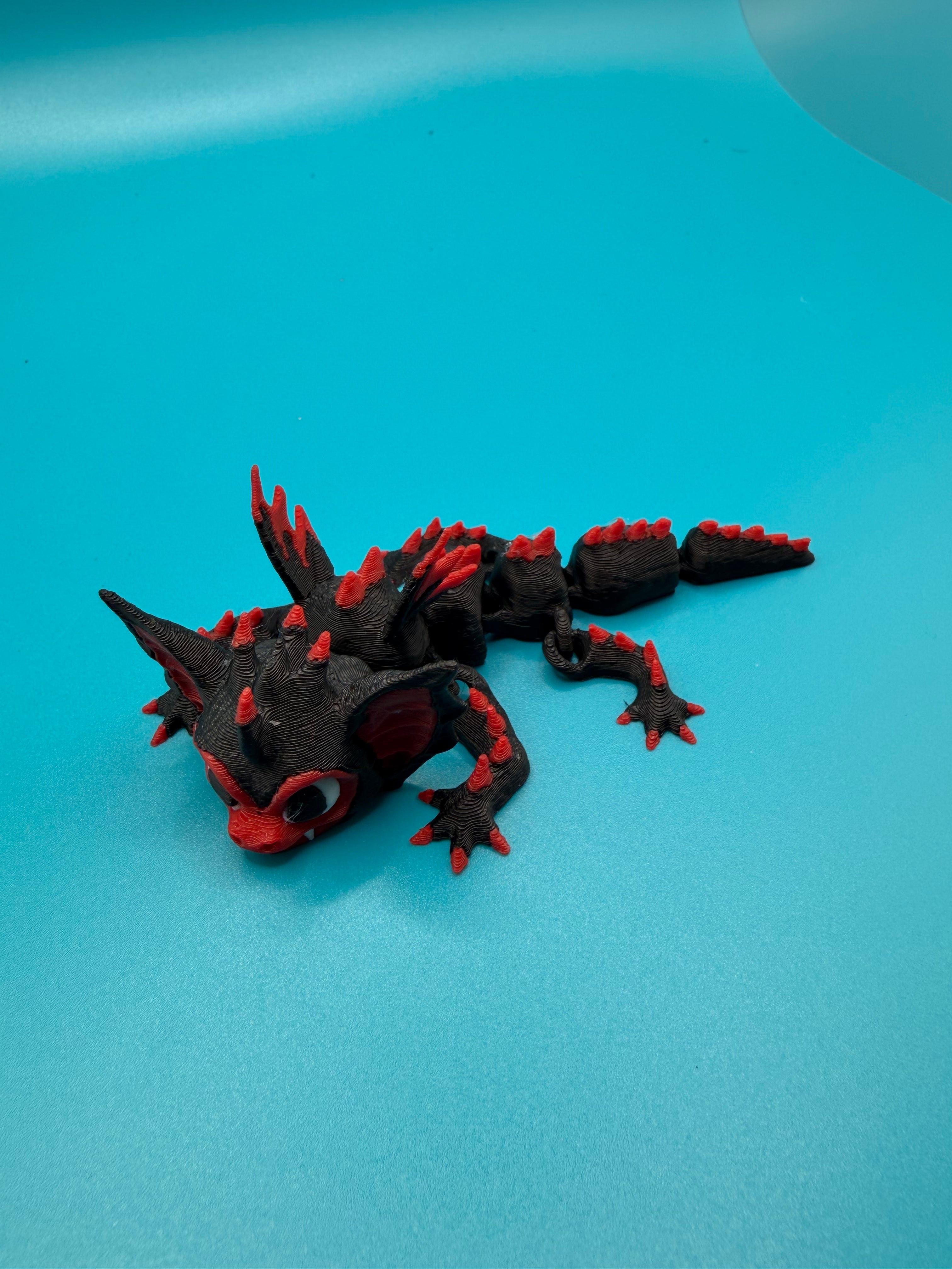 3D Printed Fidget Toy - Articulated Flexi Bat image 0
