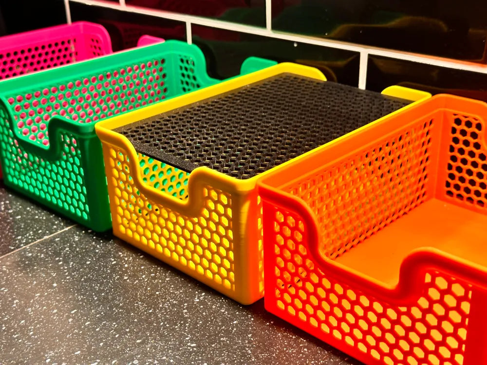 3D Printed Kitchen Gadget - 1 x Stacking Storage Basket 140x200mm With Lid image 0