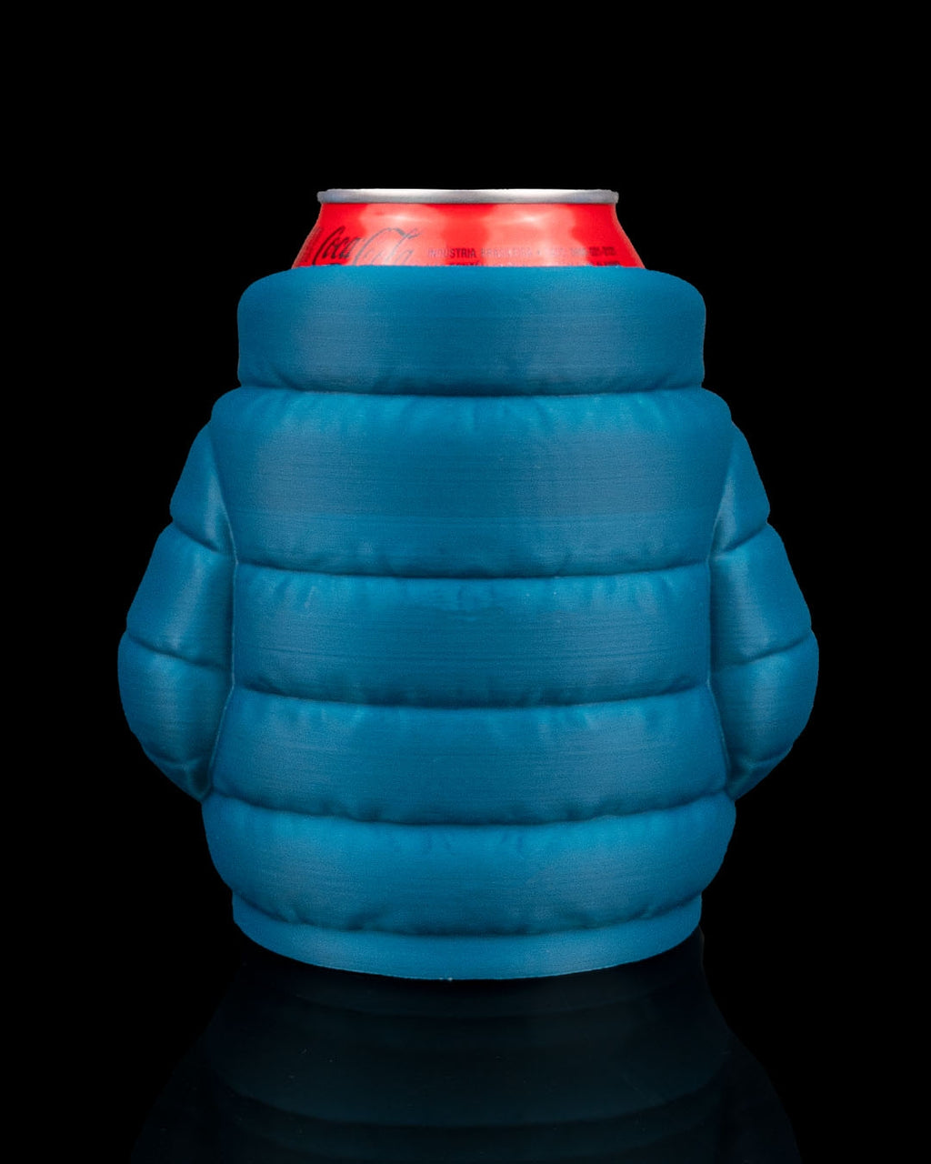 3D Printed Puffer Jacket Beer, Pen Can Holder image 2