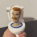 3D Printed Italian Brainrot Action Figure Model - Skibidetto Toaletto image 0