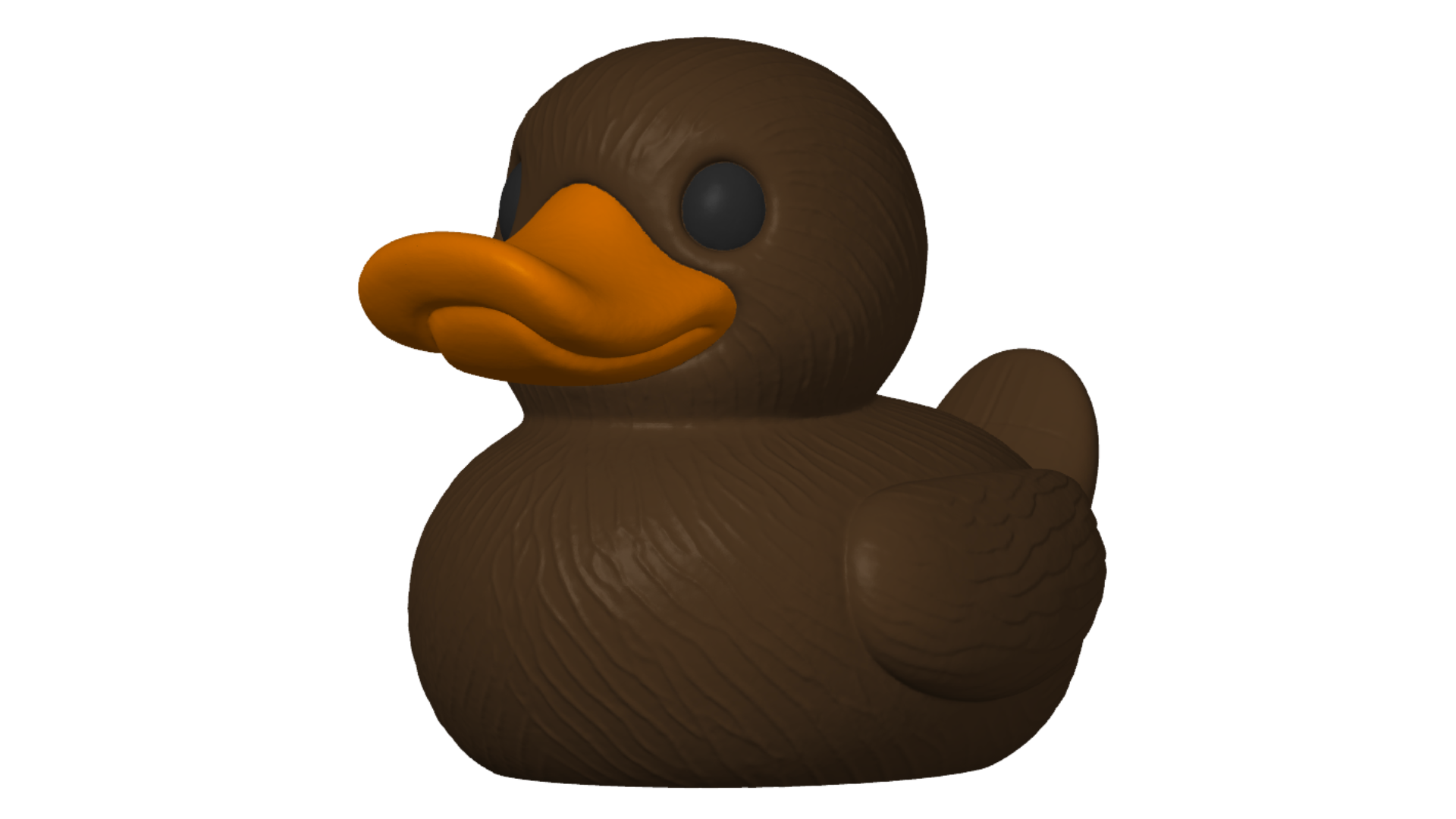 3D Printed Toy Duck Figure Model - Platypus Duck image 0