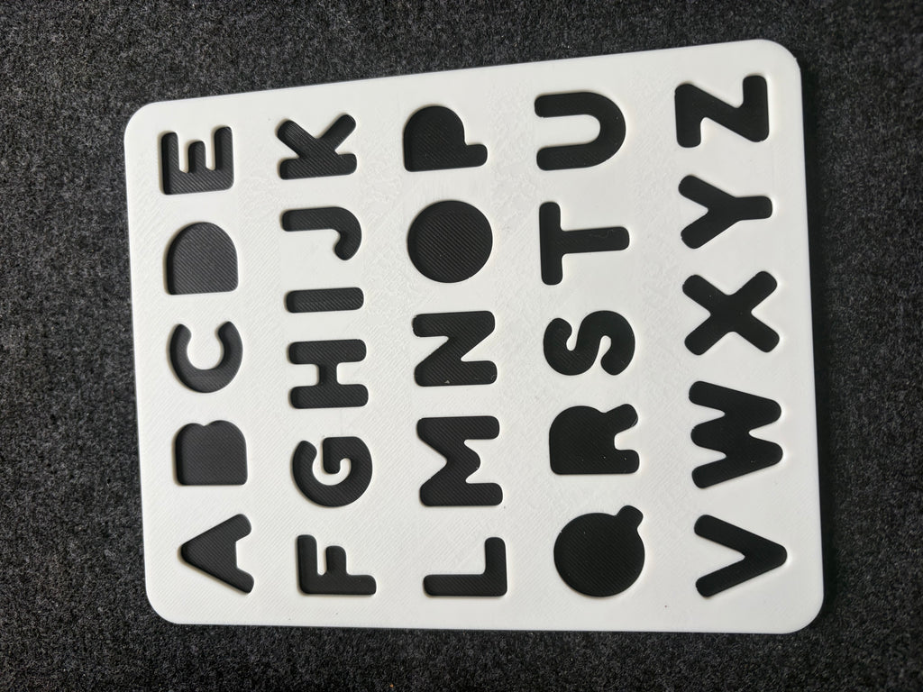 3d Printed Alphabet Number Kids 3d Learning Puzzle image 2