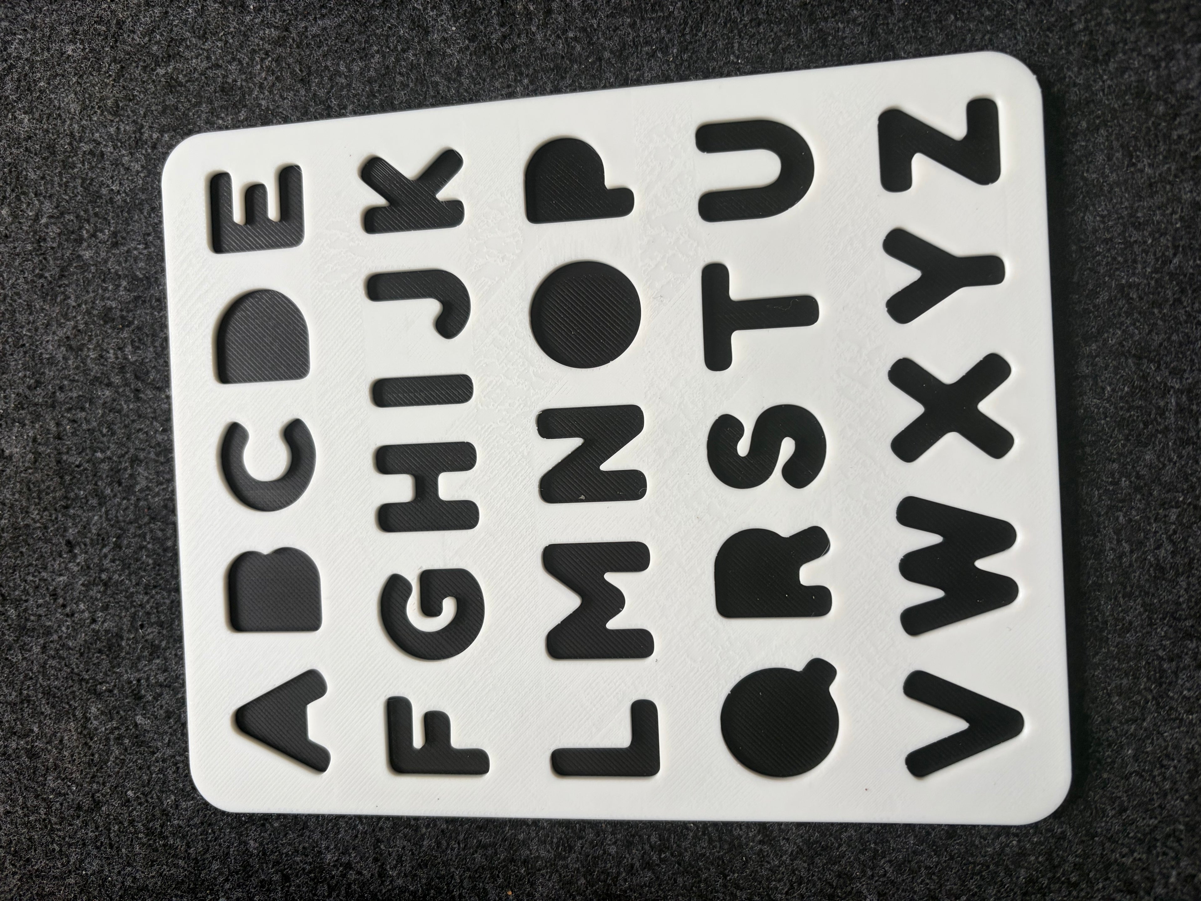3d Printed Alphabet Number Kids 3d Learning Puzzle image 2