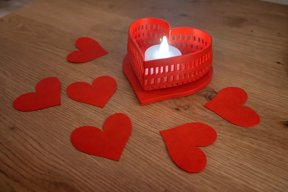 Love Tea Light 3d Printed Decorative For Faux Or Dried Flowers image 1