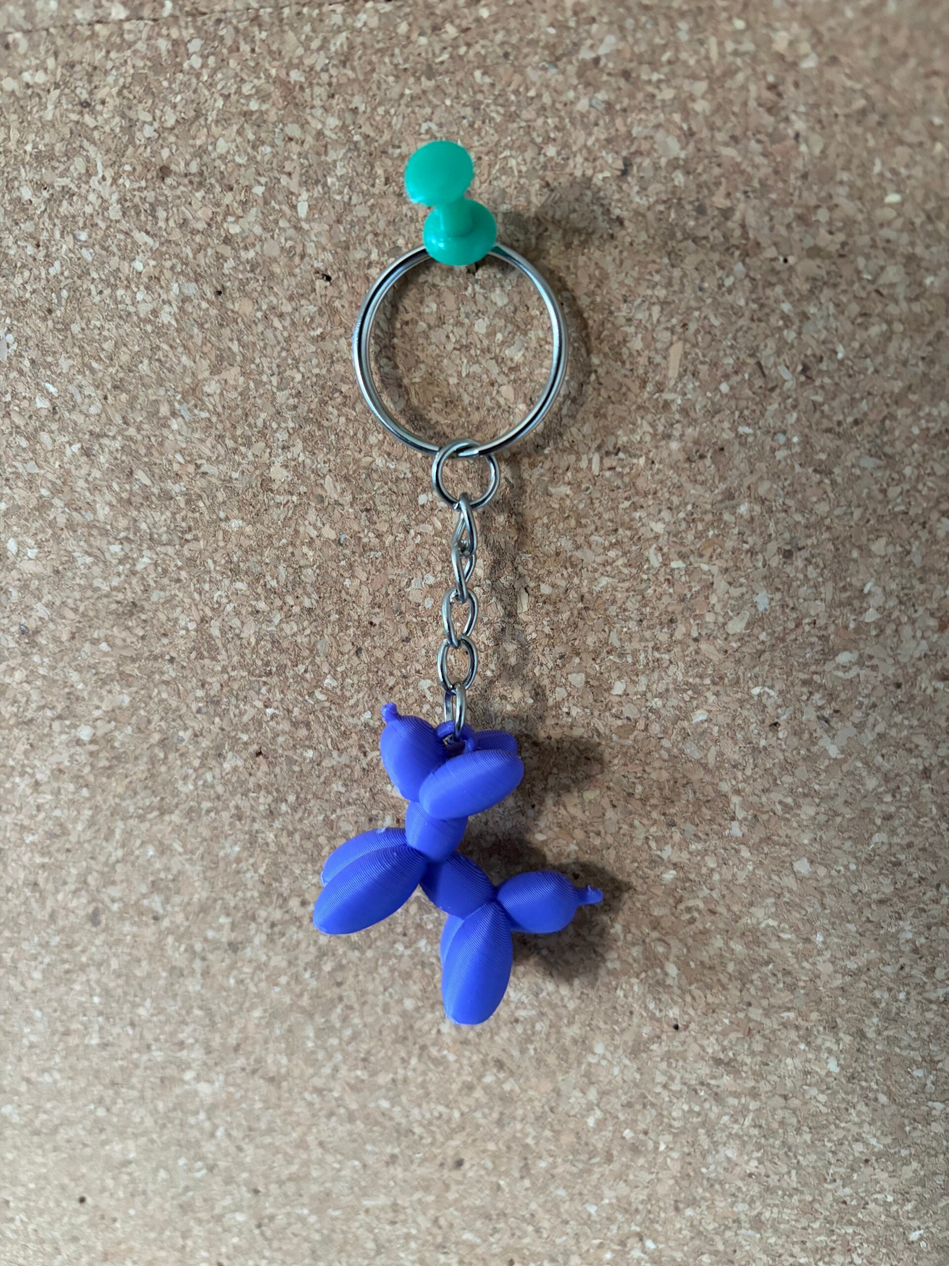 3D Printed Key Ring - Ballon Dog image 0