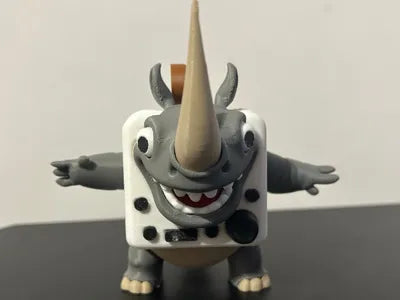 3D Printed Italian Brainrot Action Figure Model -Rino toasterino image 0