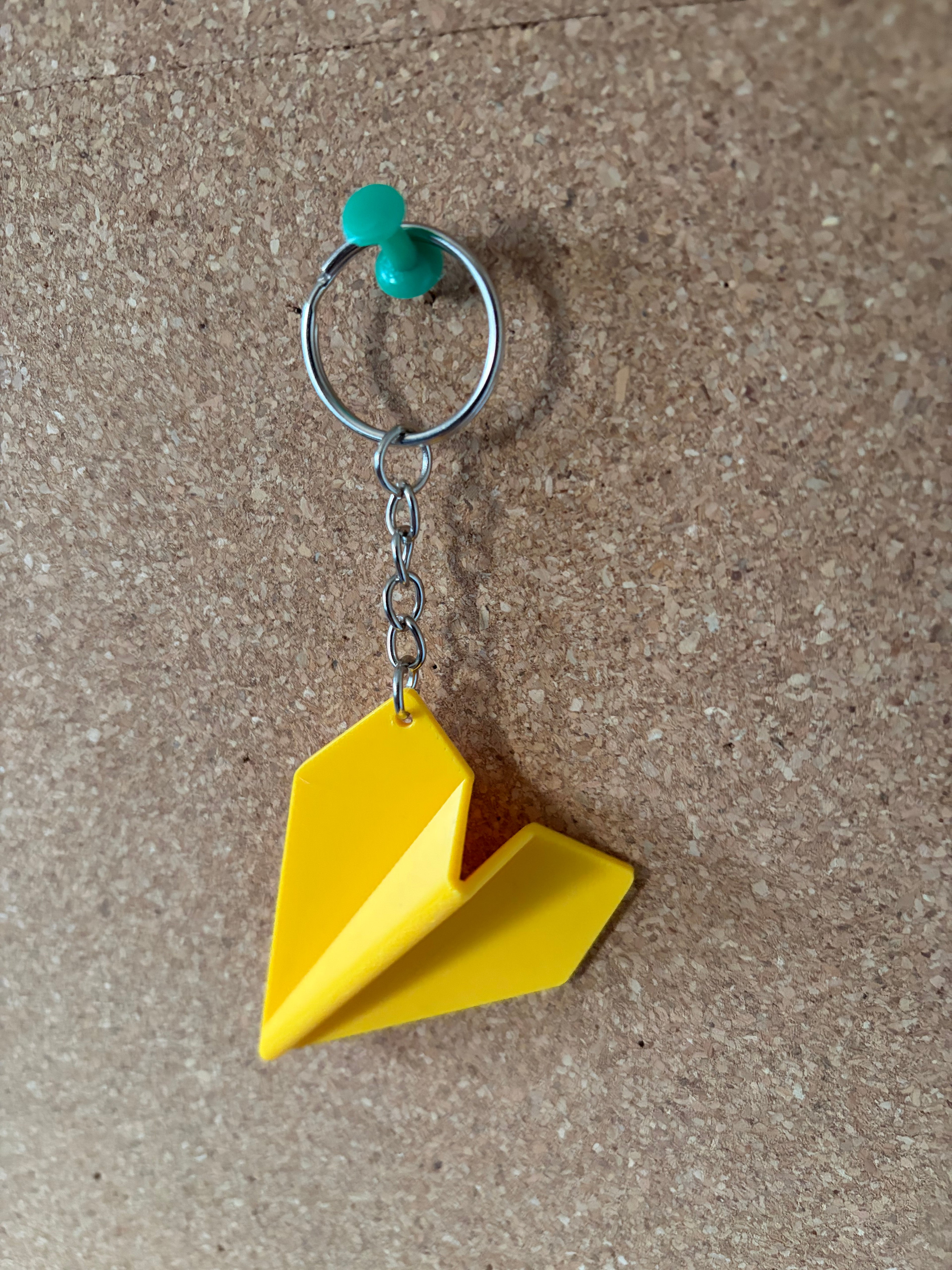 3D Printed Key Ring - Paper Plane image 0