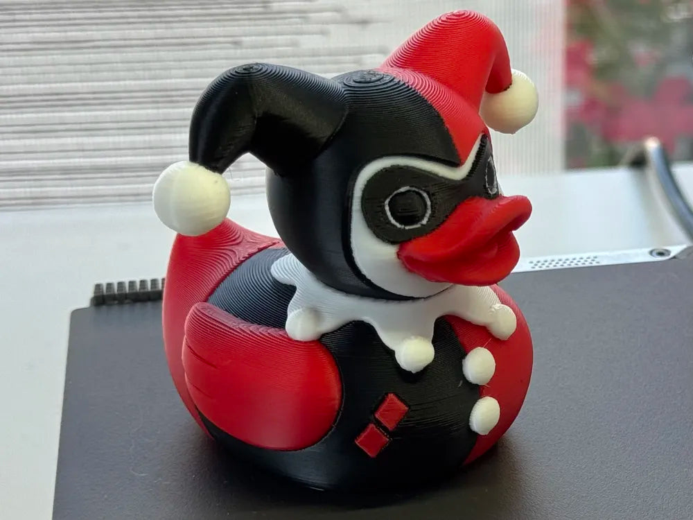 3D Printed Toy Duck Figure Model - Duck Harley Quinn image 0