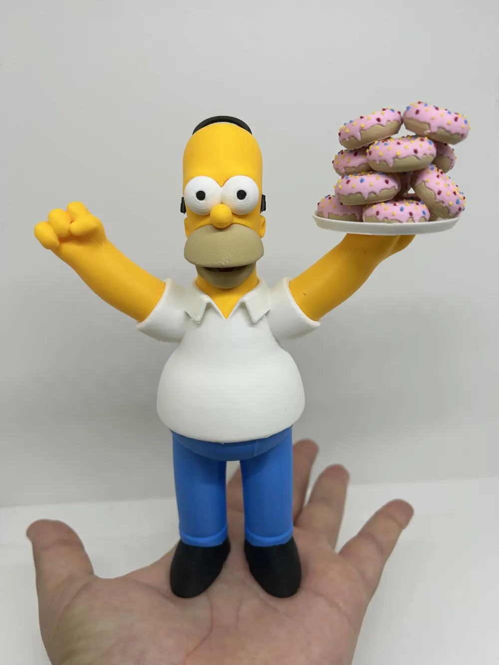 3D Printed Toy Action Fiqure Model - Homer & Donuts!! image 0