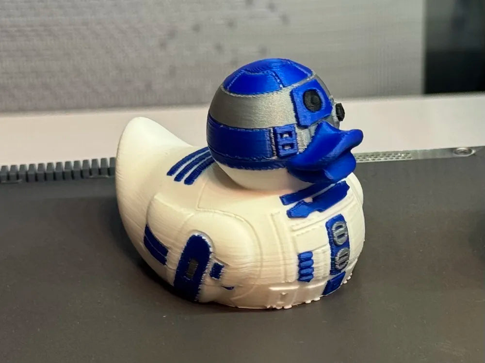 3D Printed Toy Duck Figure Model - R2-Duck 2 image 0