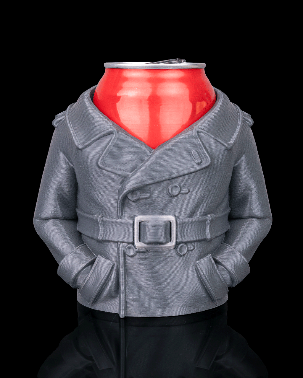 3D Printed Overcoat Beer, Pen Can Holder image 0