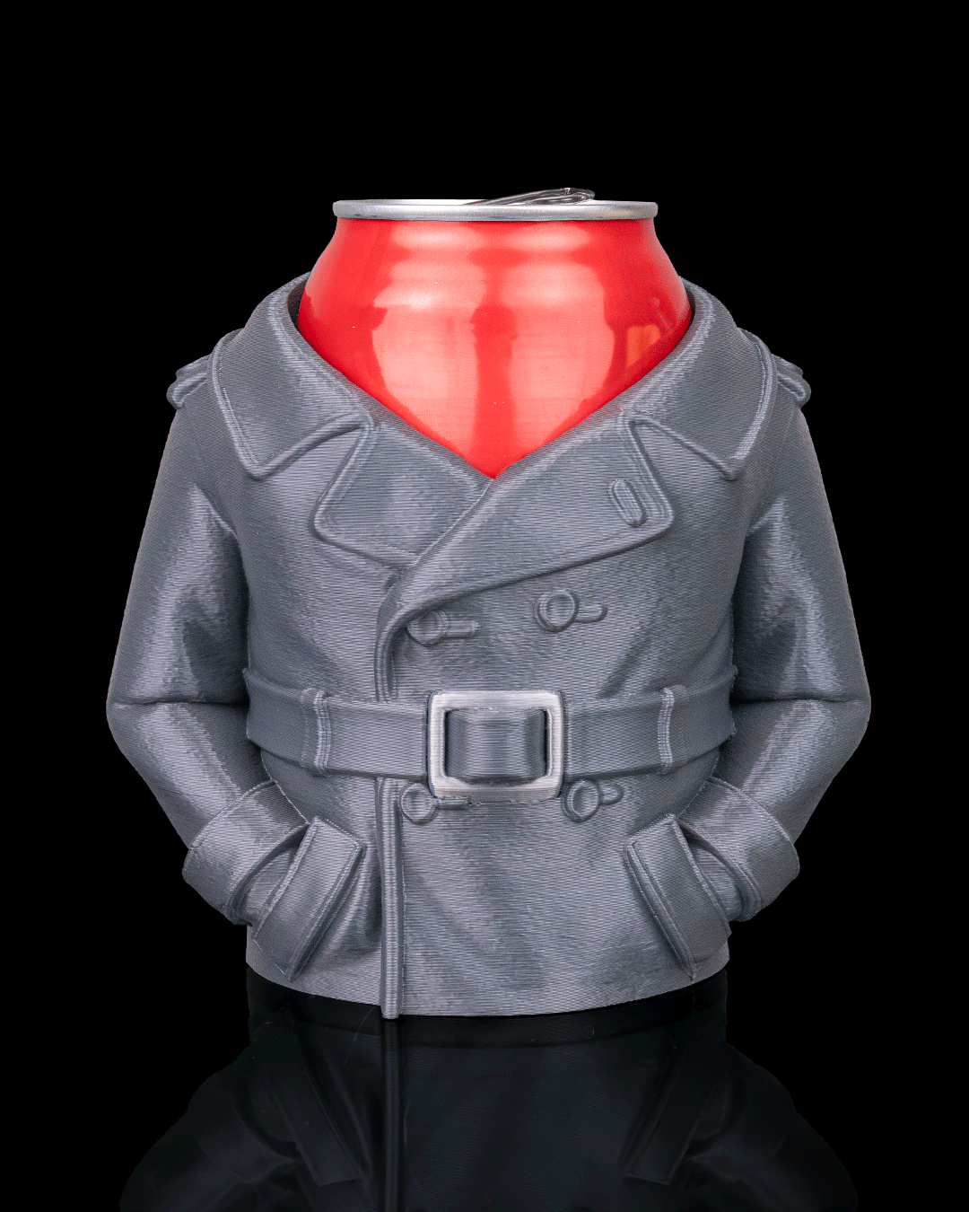 3D Printed Overcoat Beer, Pen Can Holder image 0