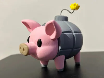 3D Printed Italian Brainrot Action Figure Model -SVININO BOMBOMBINO image 0
