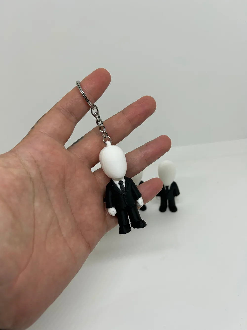 3D Printed Keyring - Mini Slenderman